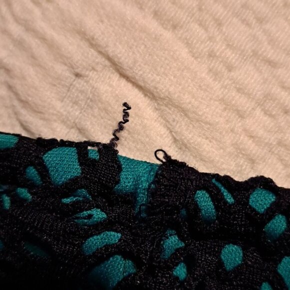 Lane Bryant women's size 18 overlay dress black and teal, VGUC - Picture 10 of 10